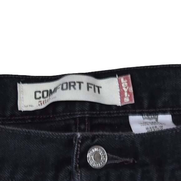 Levi’s 560 Black Jeans W54 L30 Comfort Fit Relaxed Faded Black - Picture 6 of 10